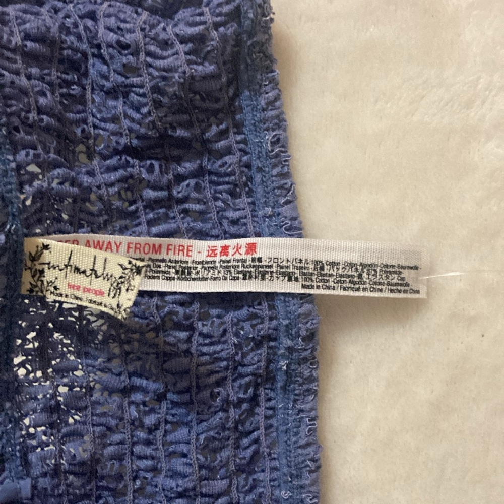 Free People Bluebell bralette/ top, blue, L NWT - Picture 6 of 8
